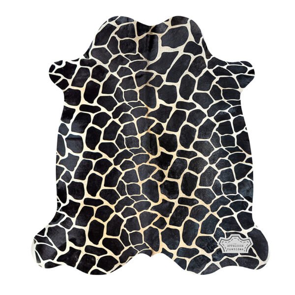 Authentic Giraffe Animal Print Cowhide Rug - Image 2