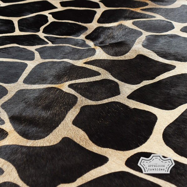 Authentic Giraffe Animal Print Cowhide Rug - Image 4