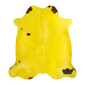 Bright Gold Color Dyed Cowhide Rug