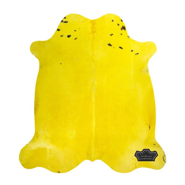 Bright Gold Color Dyed Cowhide Rug - Image 2