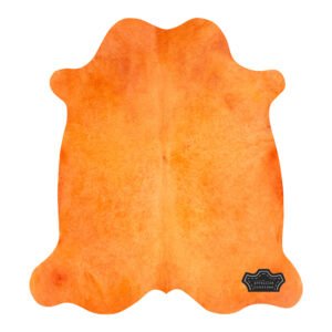 Burnt Orange Color Dyed Cowhide Rug