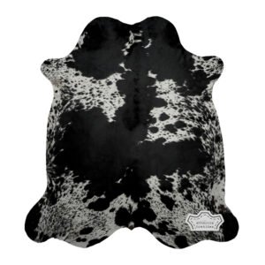 Natural Authentic Black & White Cowhide Rug