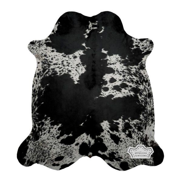 Natural Authentic Black & White Cowhide Rug