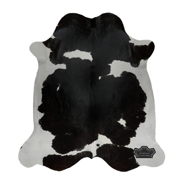 Natural Authentic Black & White Cowhide Rug - Image 3