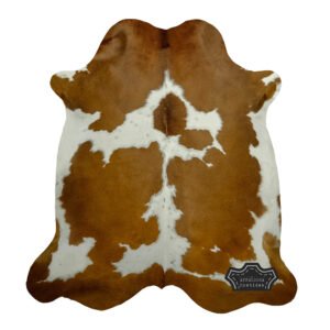 Natural Authentic Brown & White Cowhide Rug