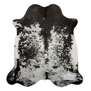 Natural Black Speckled Cowhide Rug