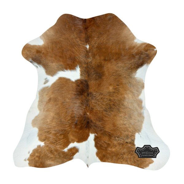 Natural Brown & White Calf Hide Cowhide Rug - Image 2