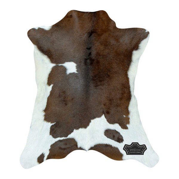 Natural Brown & White Calf Hide Cowhide Rug - Image 6