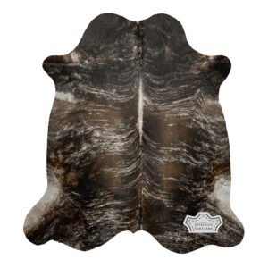 Natural Dark Brindle Cowhide Rug