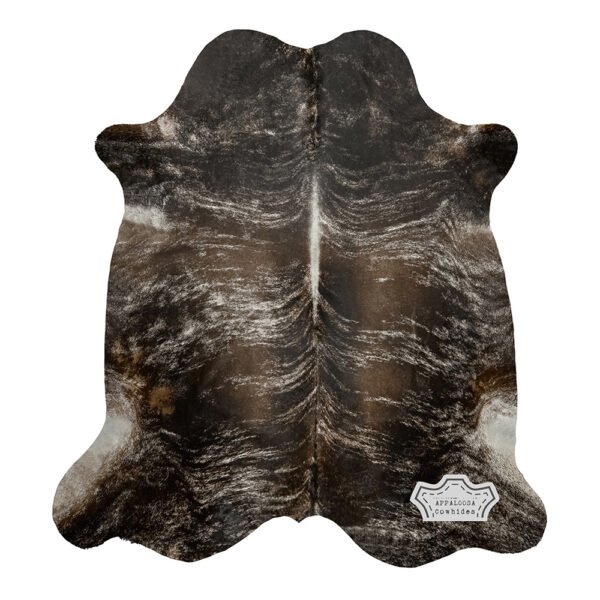 Natural Dark Brindle Cowhide Rug