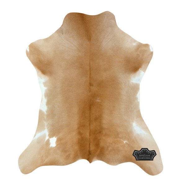 Natural Honey Brown Calf Hide Cowhide Rug - Image 2