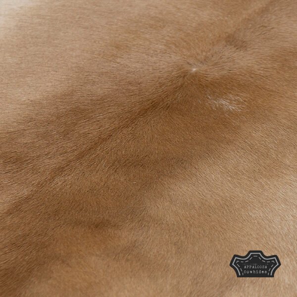 Natural Honey Brown Calf Hide Cowhide Rug - Image 3