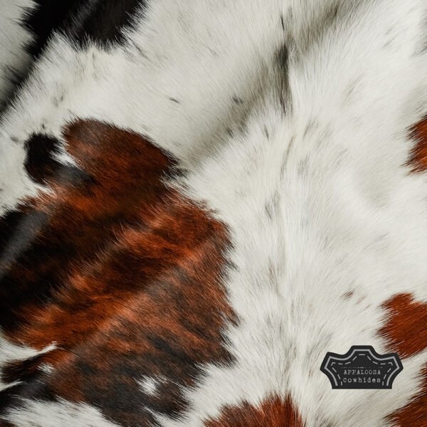 Natural Light Tricolor Cowhide Rug - Image 4