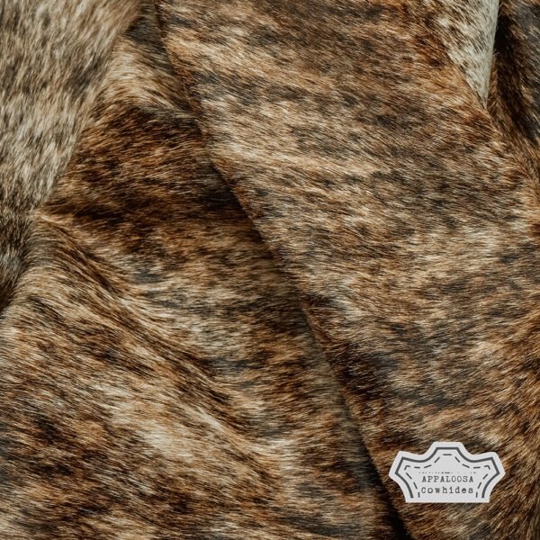 Natural Medium Brindle Cowhide Rug - Image 4