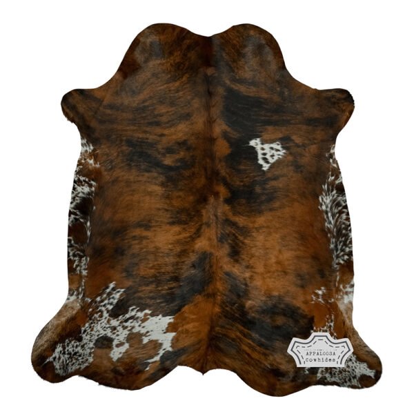 Natural Medium Tricolor Cowhide Rug - Image 2