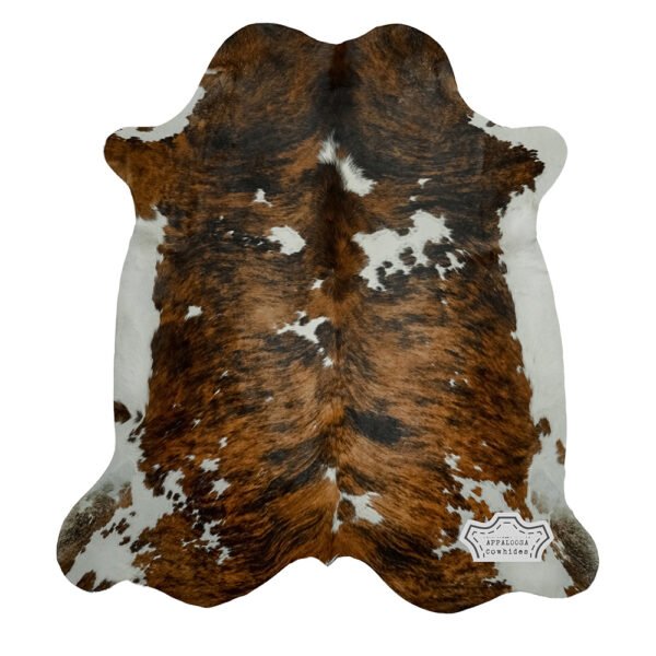 Natural Medium Tricolor Cowhide Rug - Image 6