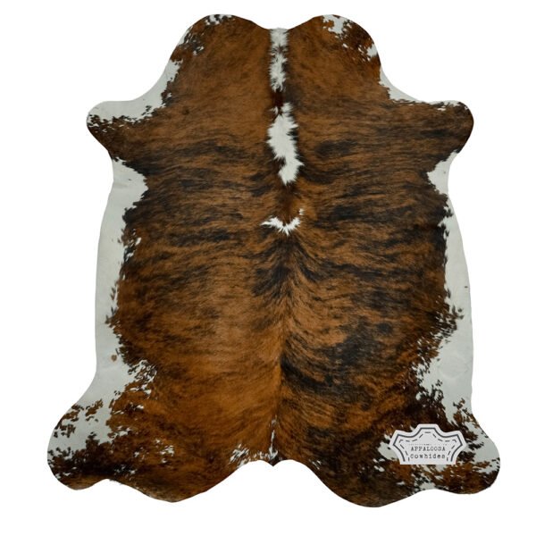 Natural Medium Tricolor Cowhide Rug - Image 5