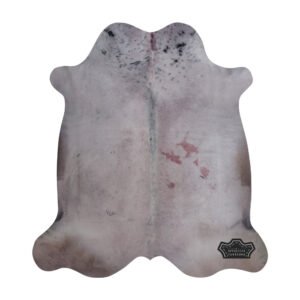 Soft Gray Color Dyed Cowhide Rug